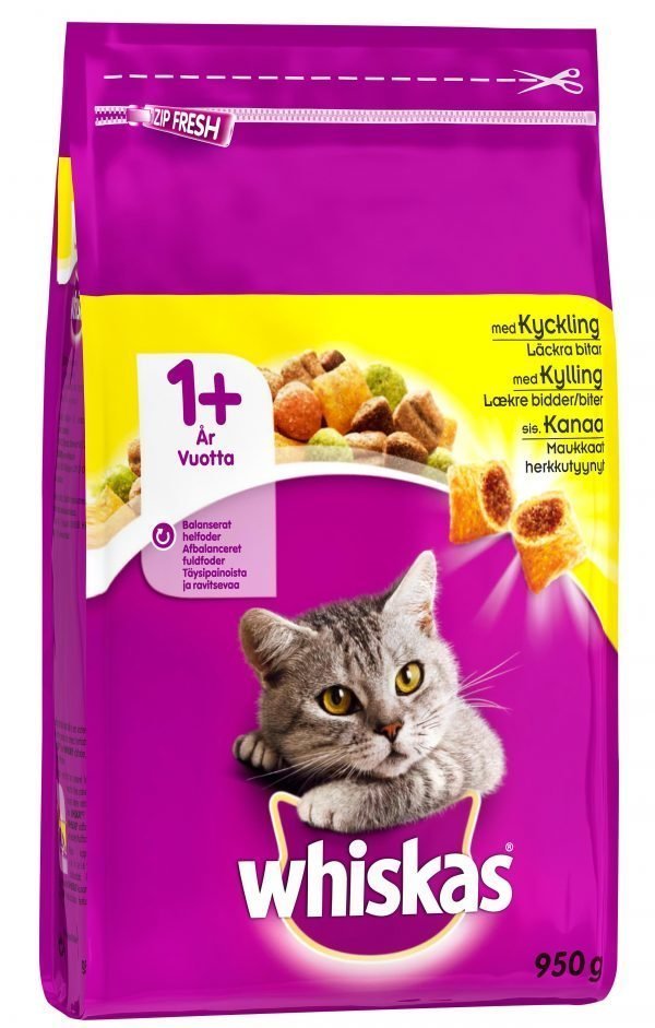 Whiskas 1+ Kanaa 950 G Kissan Ruoka - Elä